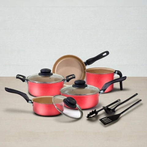 Jogo de Panelas 8 Peças Antiaderente Teflon Premium