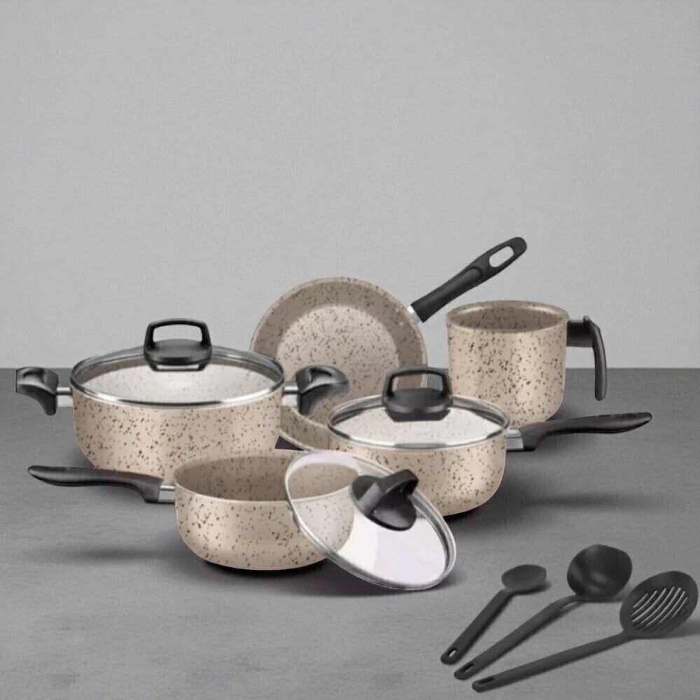 Jogo de Panelas 8 Peças Antiaderente Teflon Premium