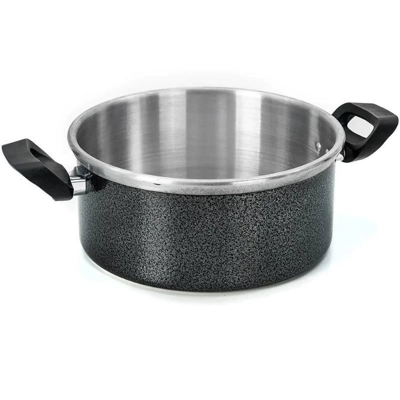 Jogo 6 Peças Com 5 Caçarolas Tampa de Vidro 14/22 + Panela De Pressão Fechamento Externo 4,5 Litros