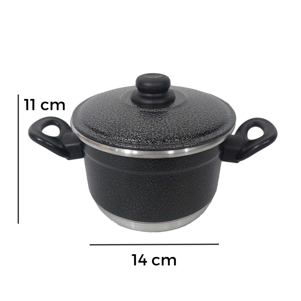 Jogo de Panelas 6 peças com Leiteira Alumínio com Tampa de Aluminio