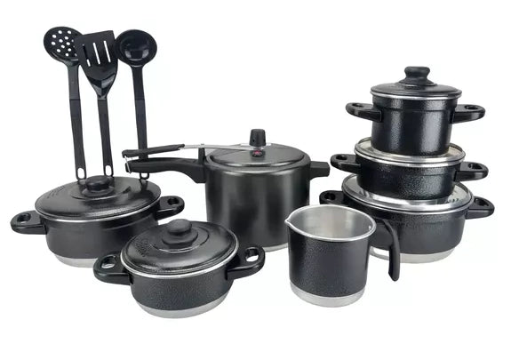 Jogo de Panelas Kit 10 Peças Com Panela de Pressão