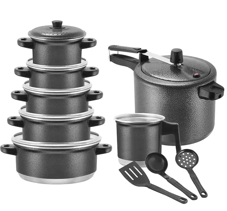 Jogo de Panelas Kit 10 Peças Com Panela de Pressão